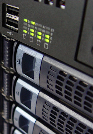 Photo of server in racks