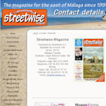 A little screenshot of the website of Streetwise.es